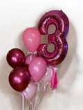 Customizable helium number and latex balloons for birthdays and celebrations Ottawa delivery