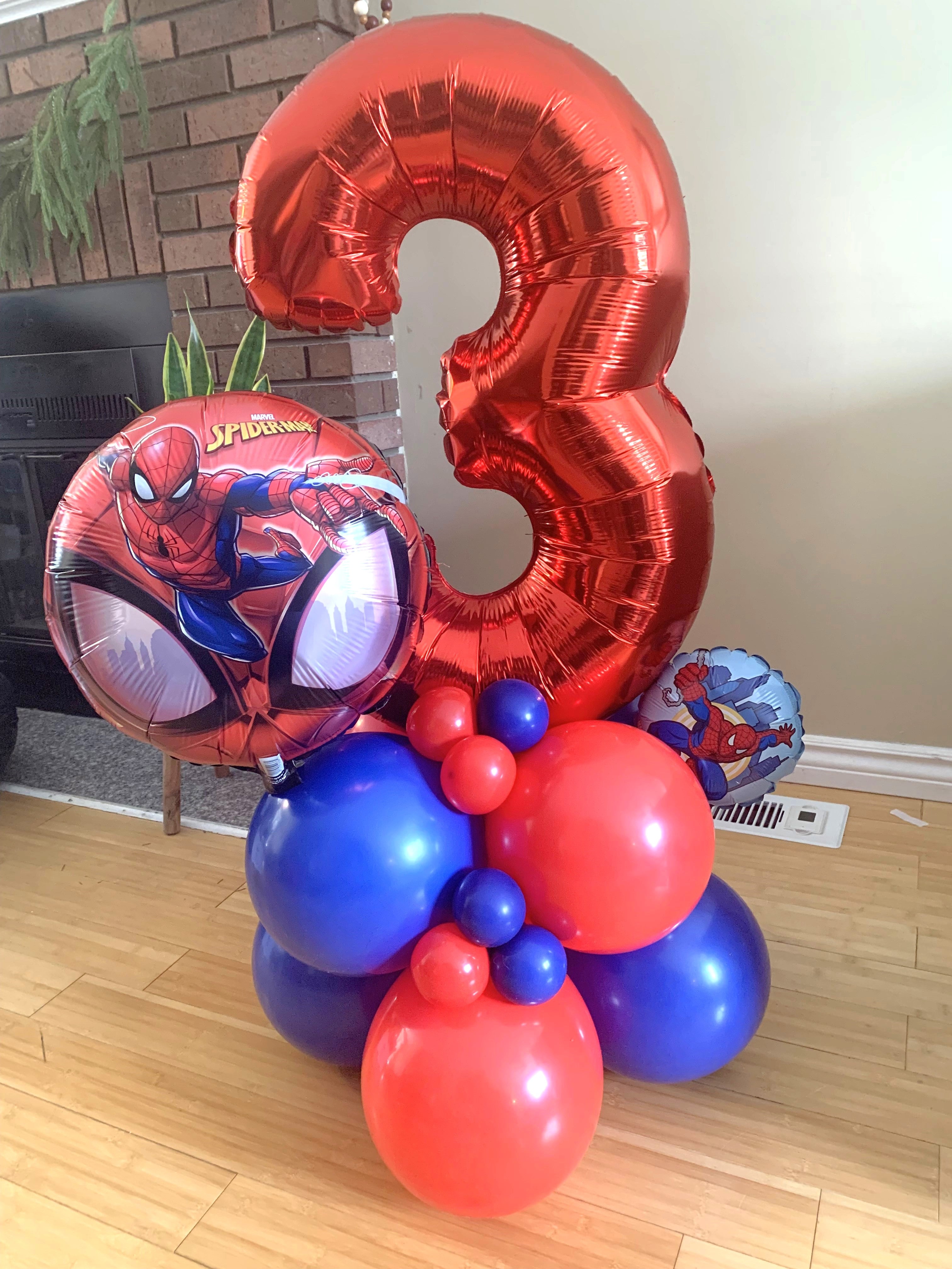 Spiderman Birthday Number Stack