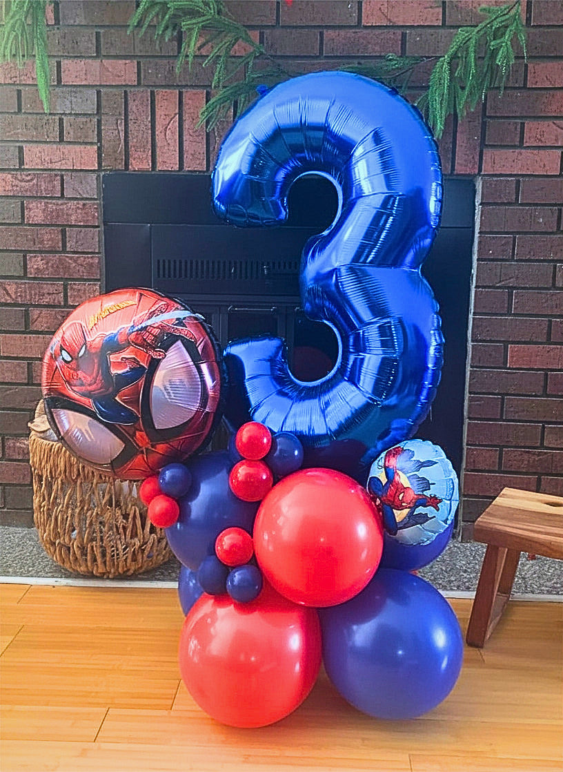 Spiderman Birthday Number Stack